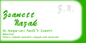 zsanett mazak business card